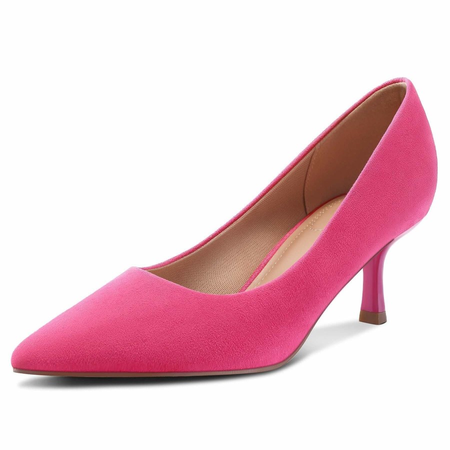 Women my soft Dress Heels | Barbie Pink Closed Toe Dress Classic High Heels