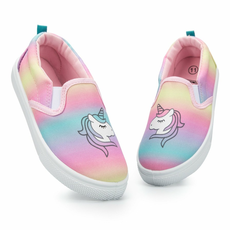 Kids my soft | Unicorn Print Slip-On Colorful Espadrilles