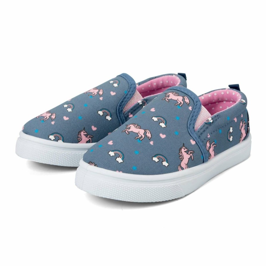 Kids my soft | Denim Unicorn Cotton Lined Espadrilles