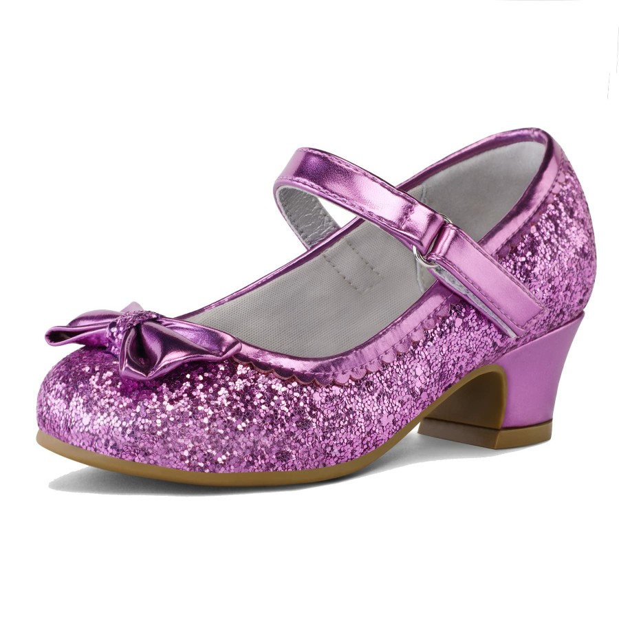 Kids my soft | Kids Dress Shoes-Low Heel Sequined Mary Jane Flats