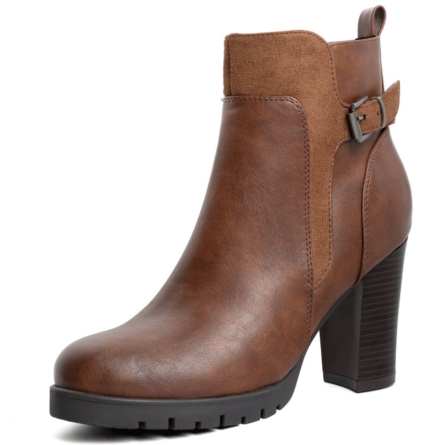 Women my soft Heeled Boots | Fashion Simple Chunky Heel Ankle Boots