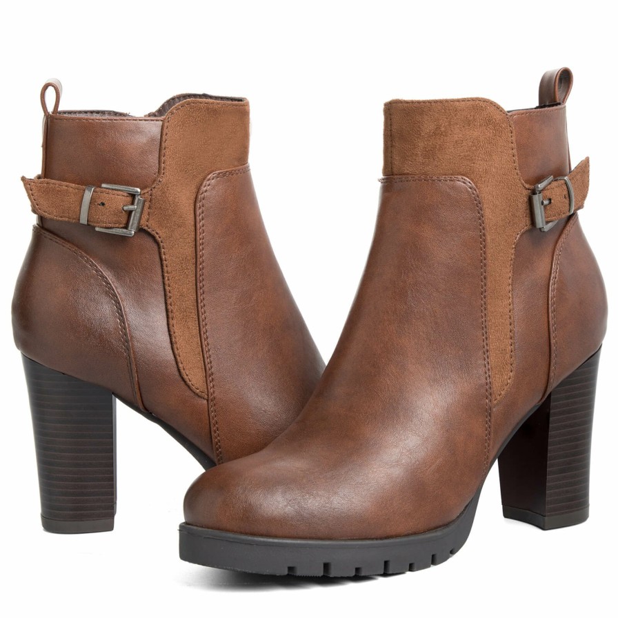 Women my soft Heeled Boots | Fashion Simple Chunky Heel Ankle Boots