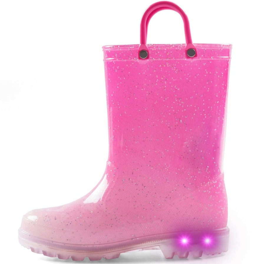 Kids my soft | Pink Gradient Glitter Waterproof Kids Rain Boots