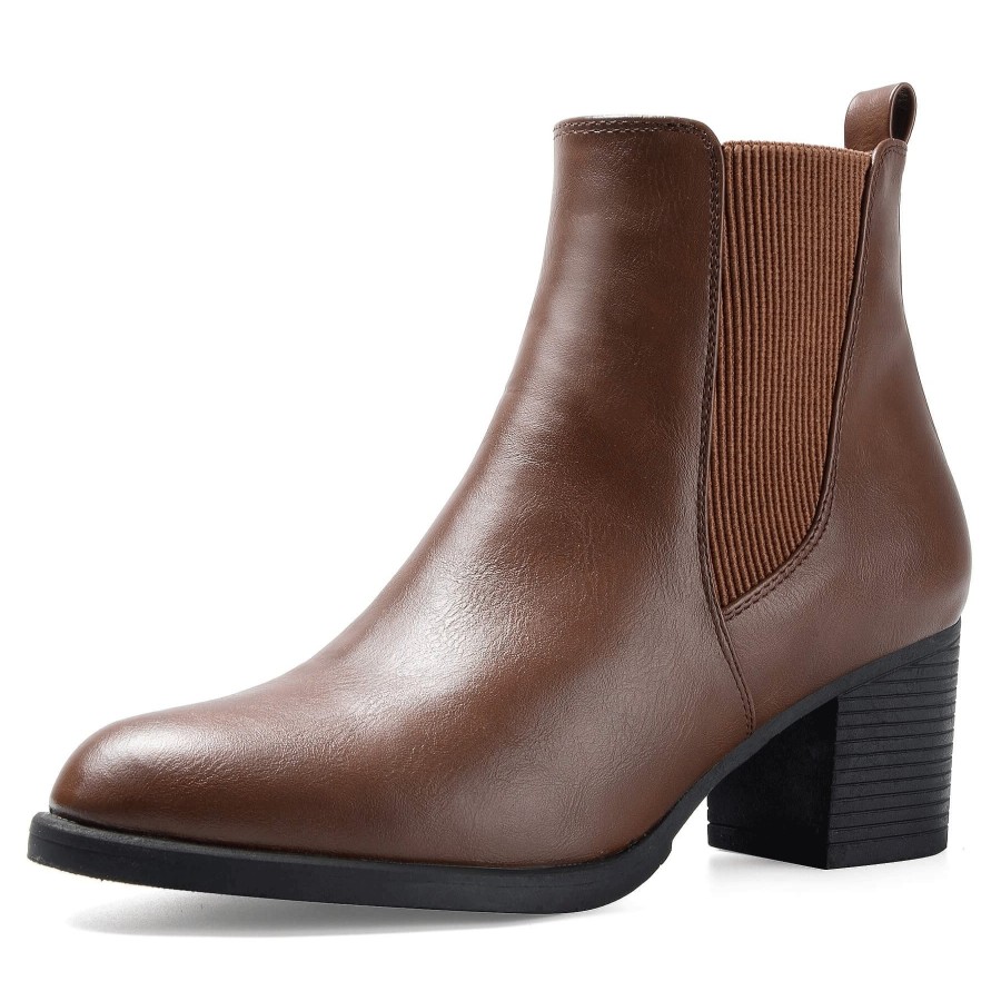 Women my soft Heeled Boots | Stretch Chelsea Block Heel Boots