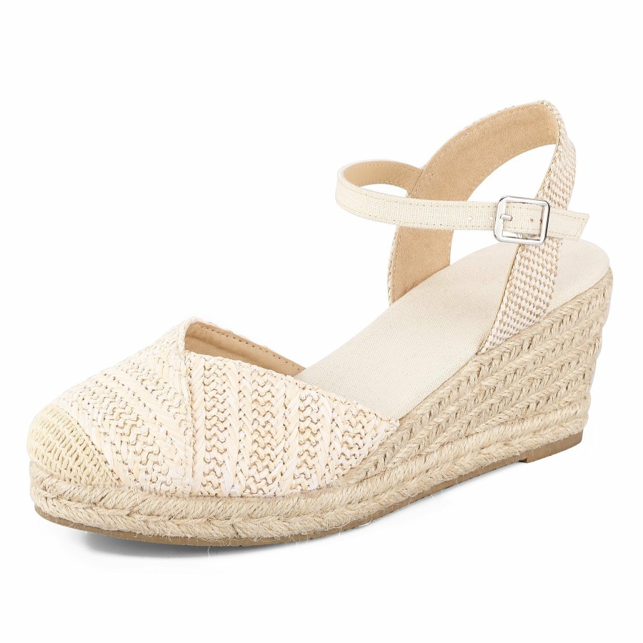 Women my soft Wedge Sandals | Comfort Closed Toe Espadrilles Wedge Sandals