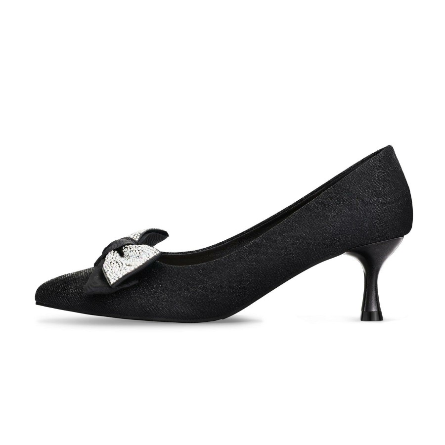 Women my soft Dress Heels | Diamond Bow Tie Dress Pumps