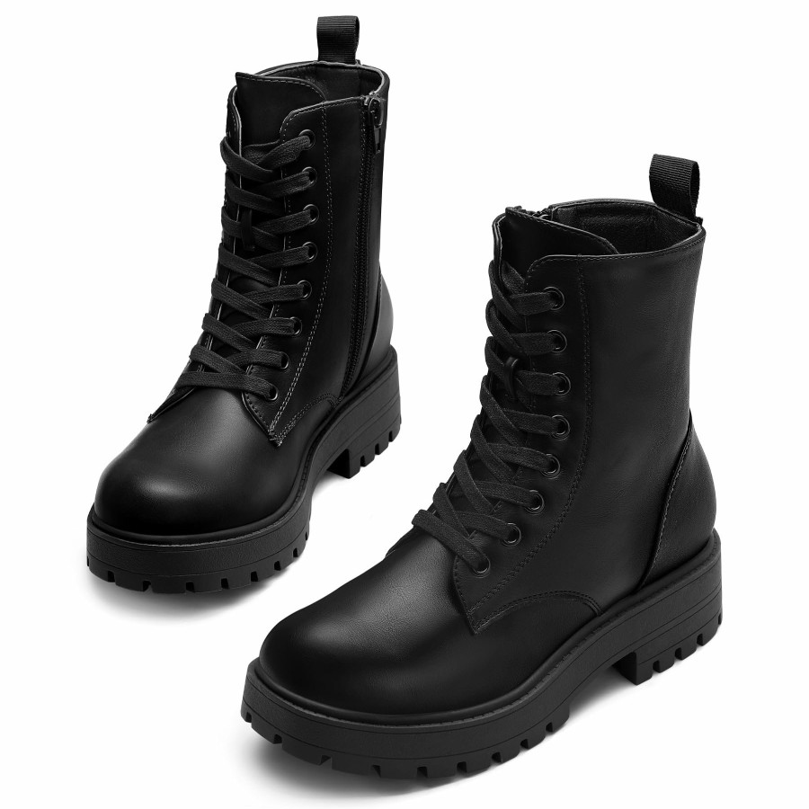 Women my soft Ankle Boots | Platform Lace Up Martin Boots