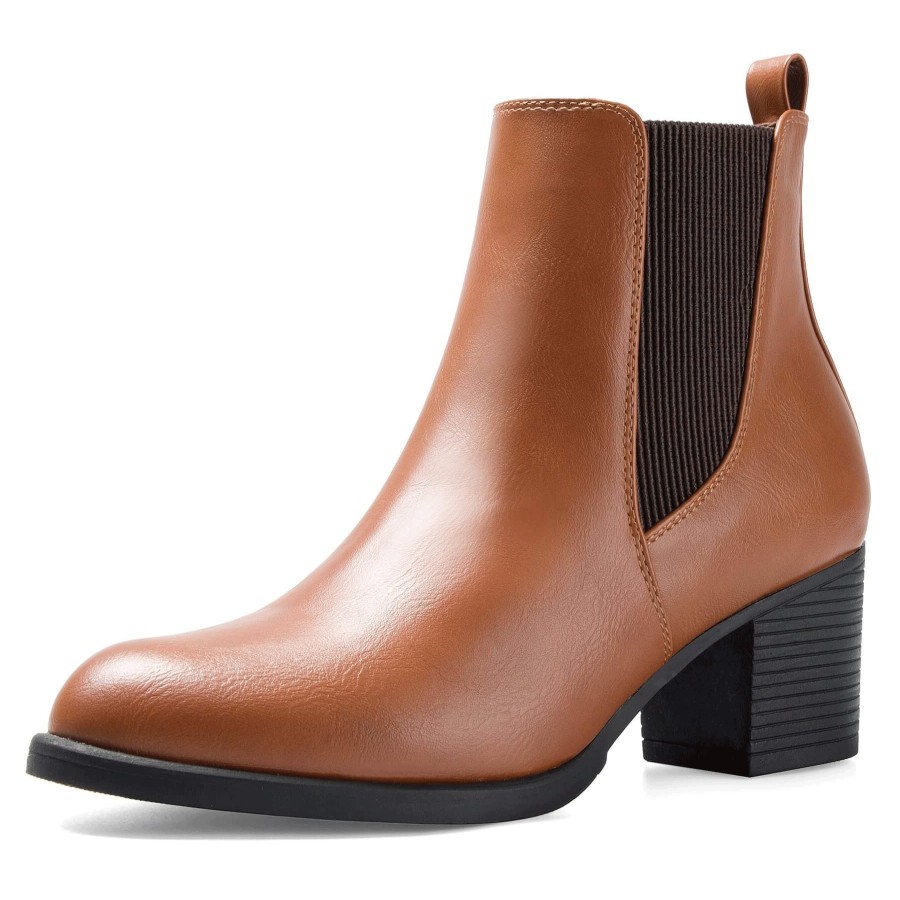 Women my soft Heeled Boots | Classic Stacked Heel Chelsea Ankle Boots