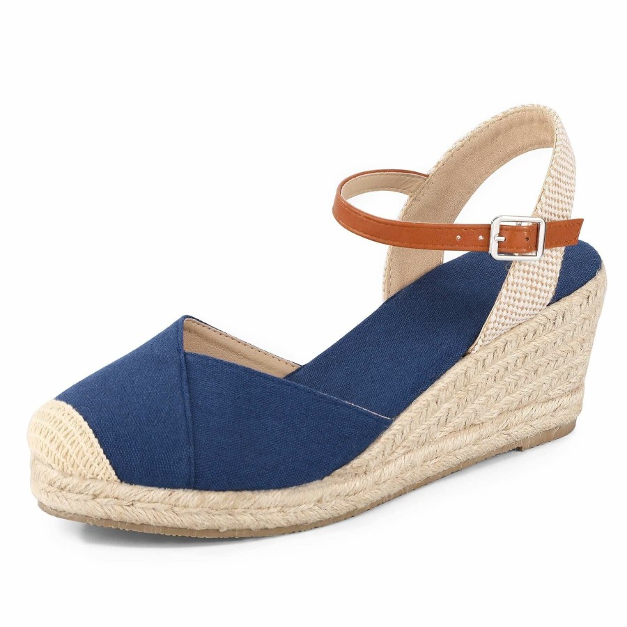 Women my soft Wedge Sandals | Closed Toe Espadrilles Wedge Sandals