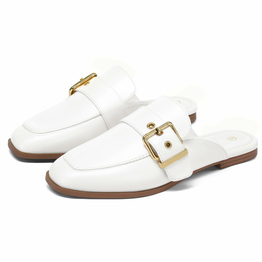 Women my soft | Square Toe Slides Backless Mules