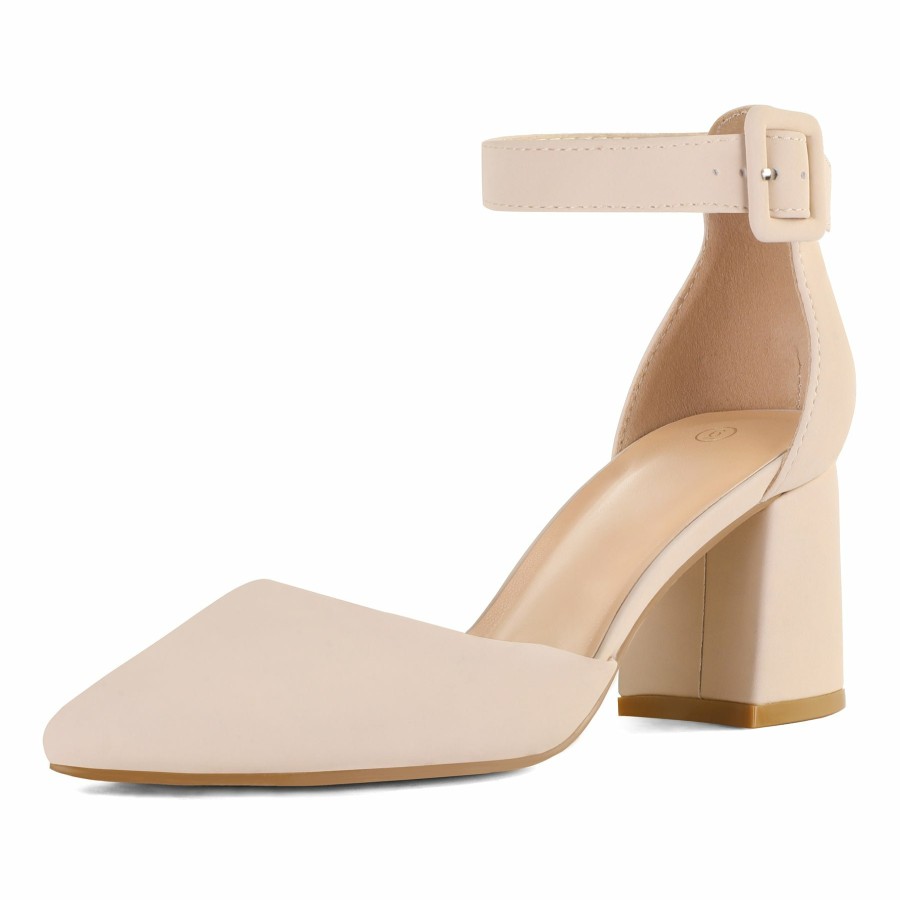 Women my soft Dress Heels | Light 2.5" Pointed Toe Closed Toe Block Heels