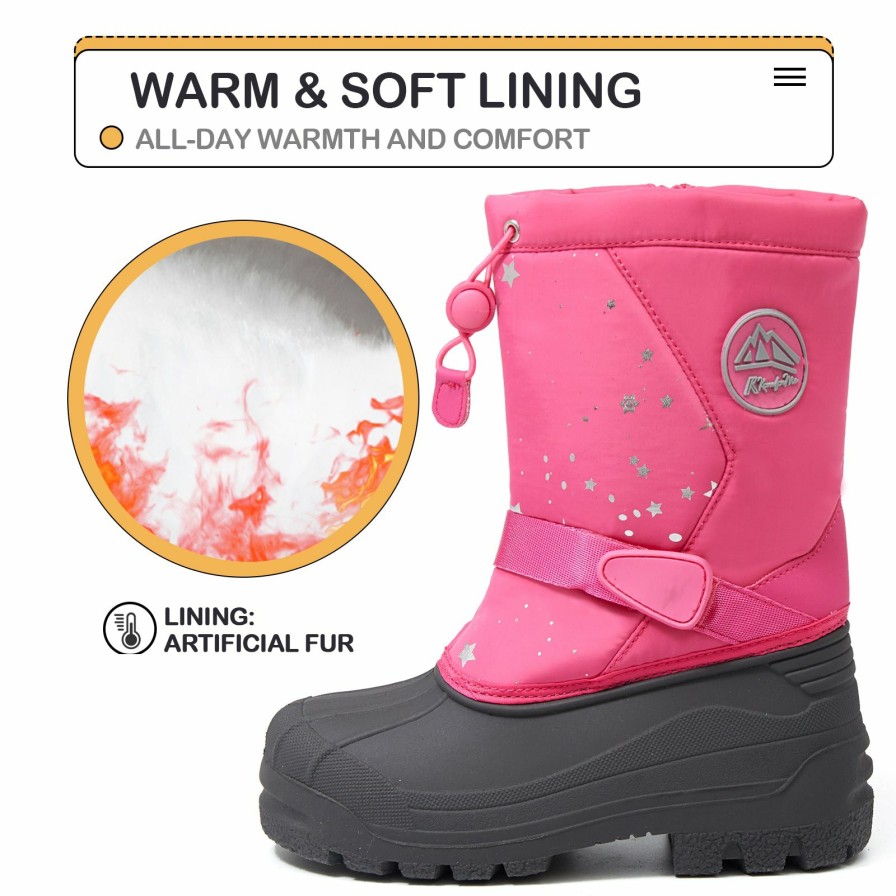 Kids my soft | Pink Warm Waterproof Non-Slip Snow Boots