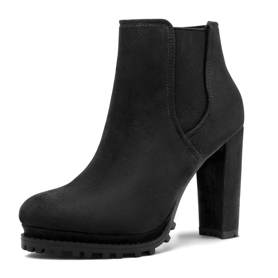 Women my soft Heeled Boots | High Heel Chelsea Ankle Boots With Side Zipper