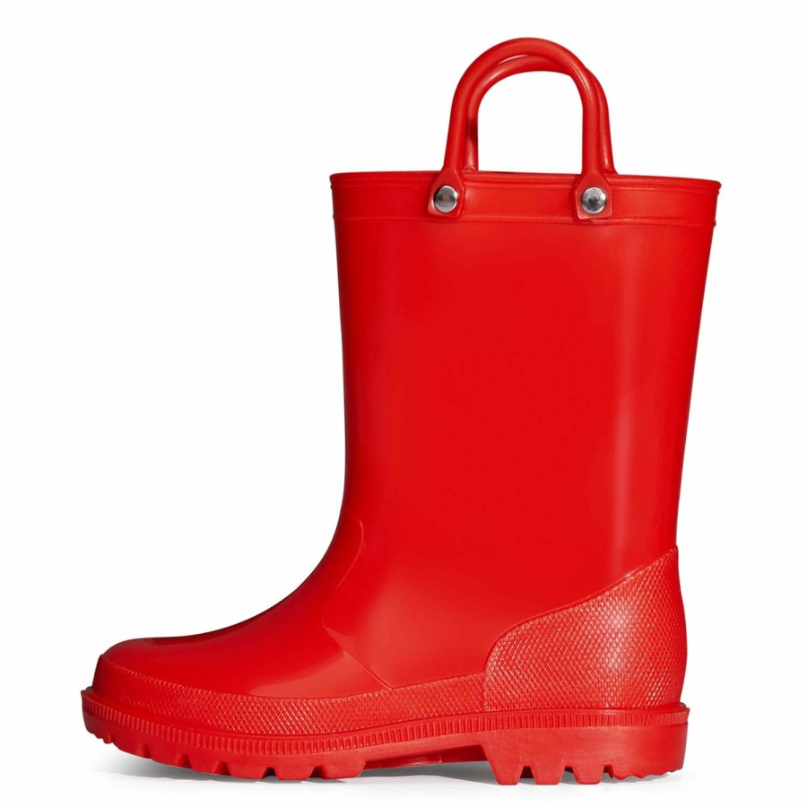 Kids my soft | Solid Color Easy-On Handle Rubber Rain Boots