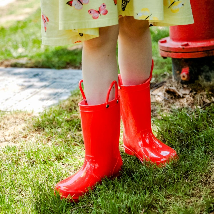 Kids my soft | Solid Color Easy-On Handle Rubber Rain Boots