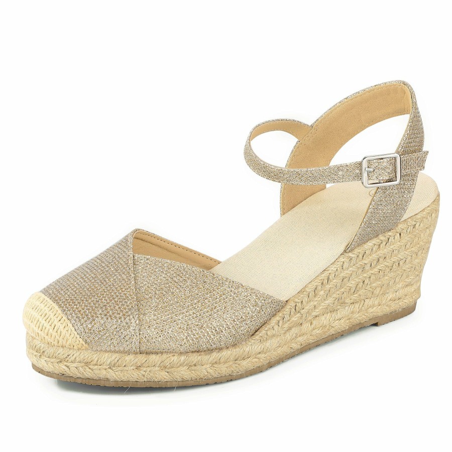 Women my soft Wedge Sandals | Comfort Closed Toe Espadrilles Wedge Sandals