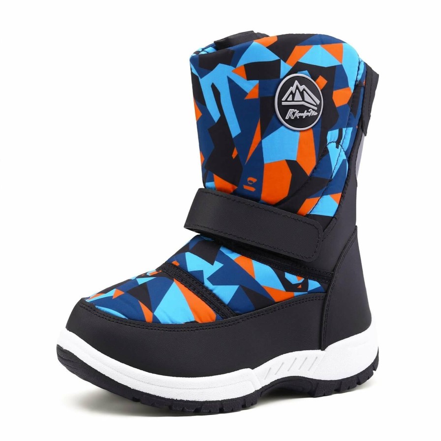 Kids my soft | Color Block Warm Waterproof Blue Snow Boots