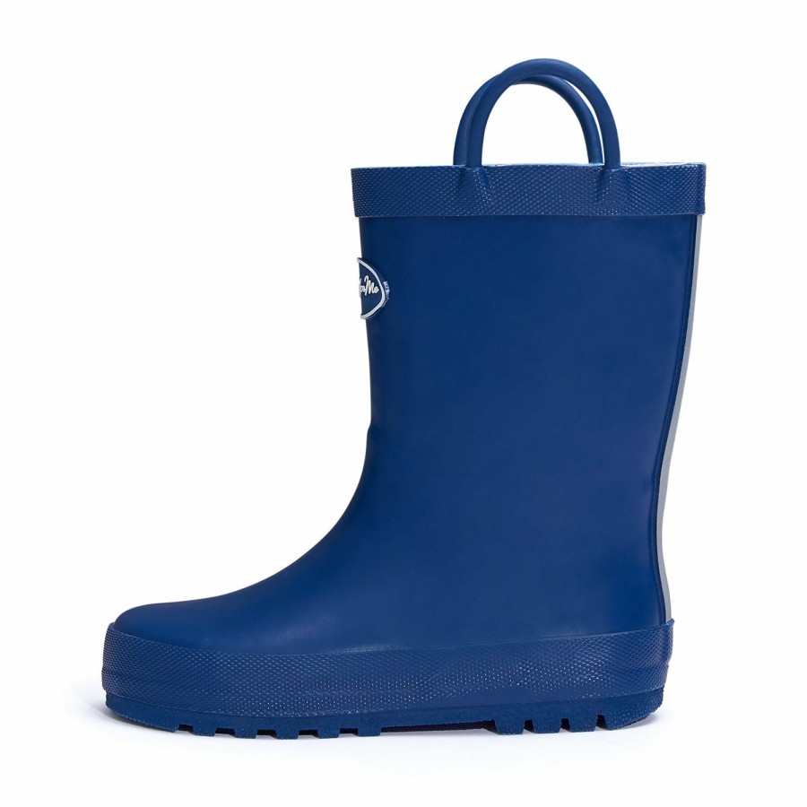 Kids my soft | Solid Navy Waterproof Rubber Rain Boots