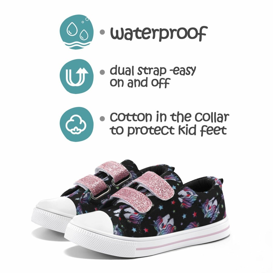 Kids my soft | Purple Unicorn Glitter Velcro Toddler Shoes