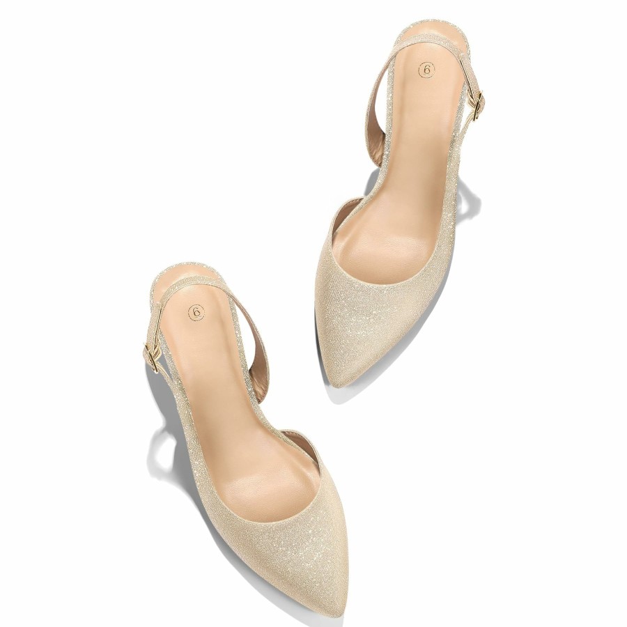 Women my soft Dress Heels | Slingback Low Heel Wedding Shoes