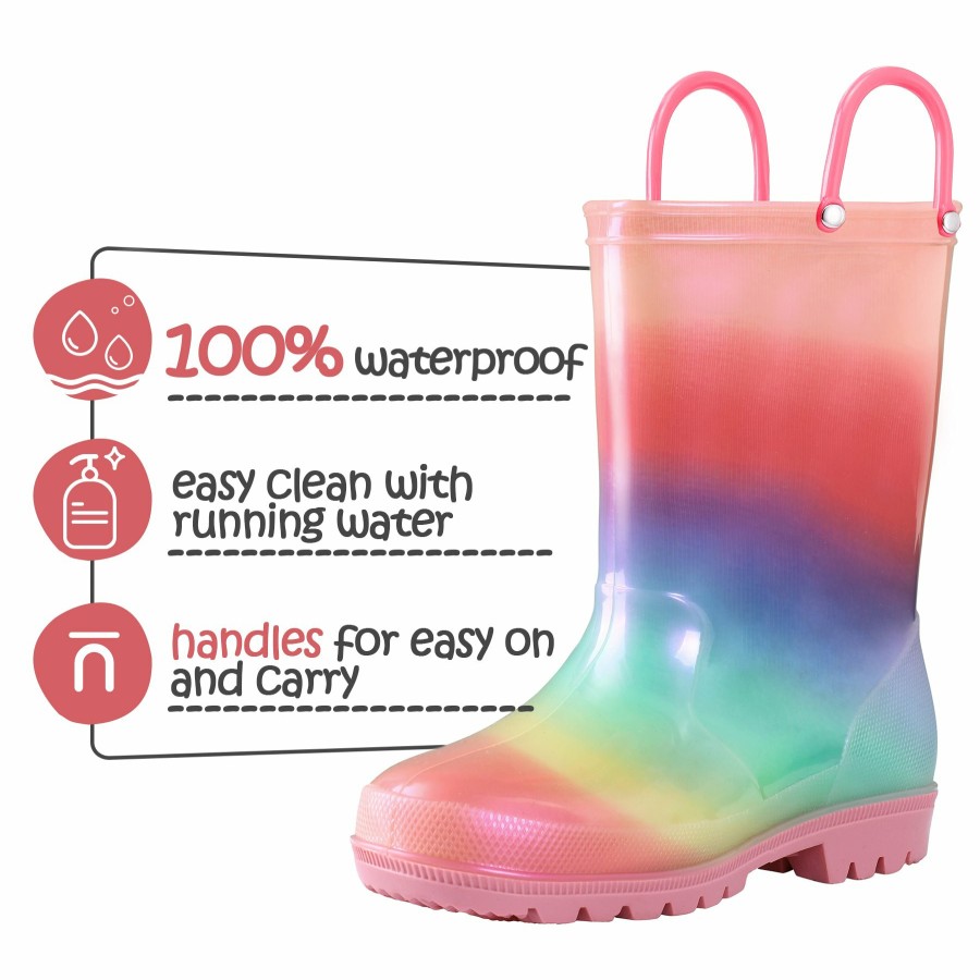 Kids my soft Rainbow-Themed | Dazzle Printed Kids Rain Boots