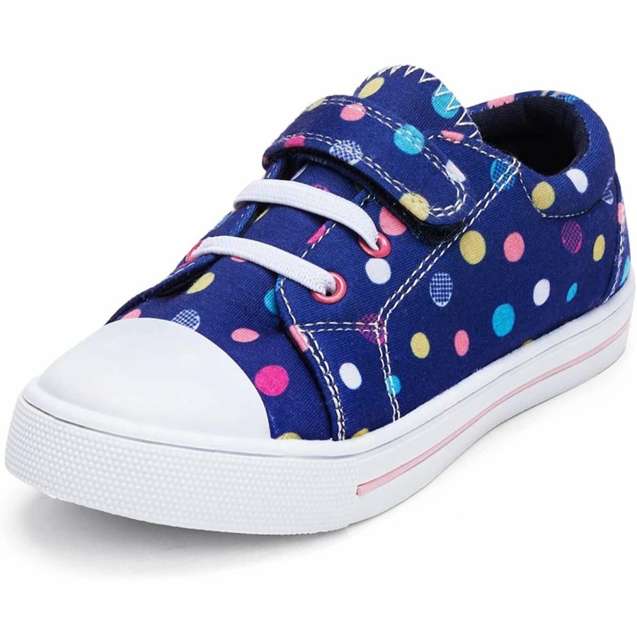 Kids my soft | Color Speckled Single Hook And Loop Purple Sneakers