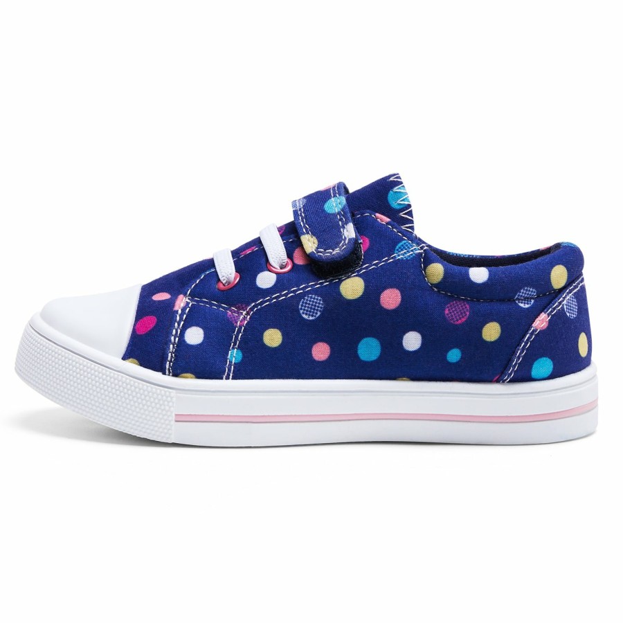 Kids my soft | Color Speckled Single Hook And Loop Purple Sneakers