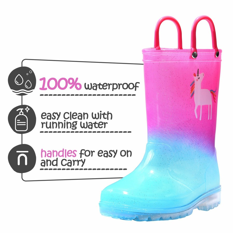 Kids my soft | Unicorn Kids Rain Boots With Lights