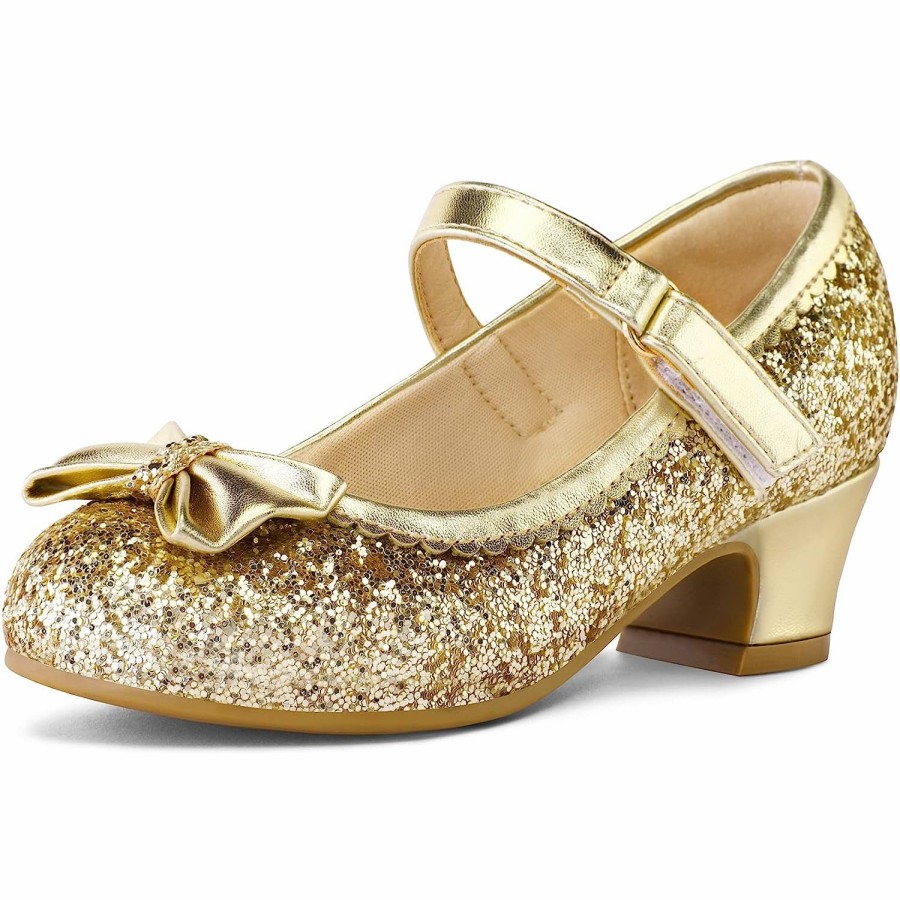 Kids my soft | Kids Dress Shoes-Low Heel Sequined Mary Jane Flats