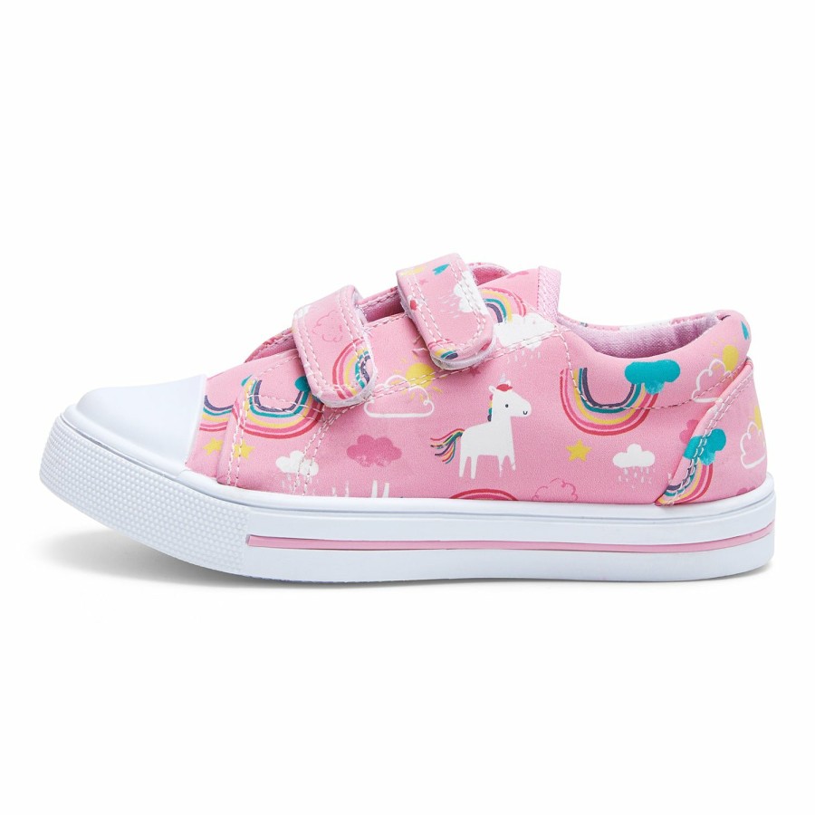 Kids my soft | Light Pink Rainbow Unicorn Velcro Sneakers