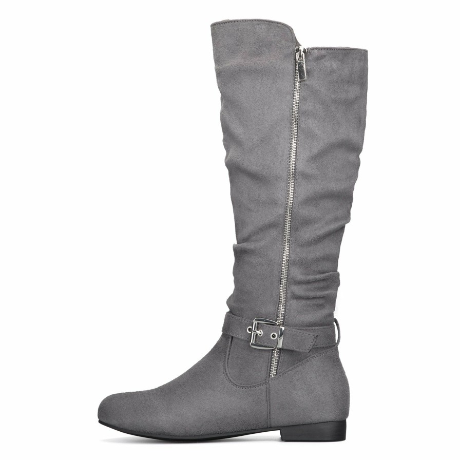 Women my soft Casual Boots | Stacked Knee High Boots With Side Zipper