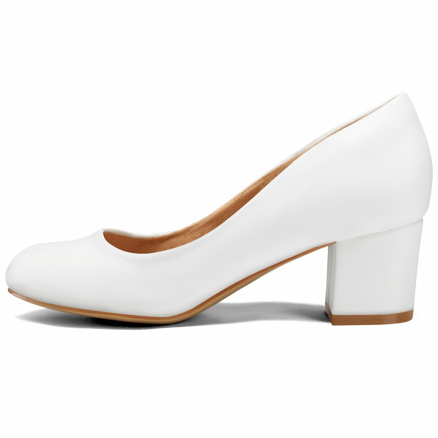 Women my soft Dress Heels | Round Toe Block Heel Wedding Shoes