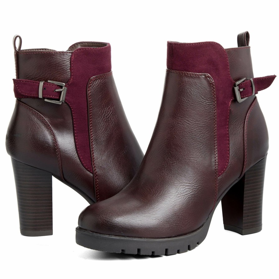 Women my soft Heeled Boots | Fashion Simple Chunky Heel Ankle Boots