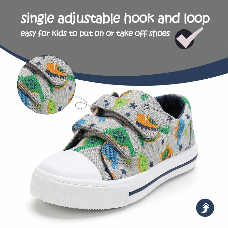 Kids my soft | Cartoon Dinosaur Non-Slip Canvas Sneakers