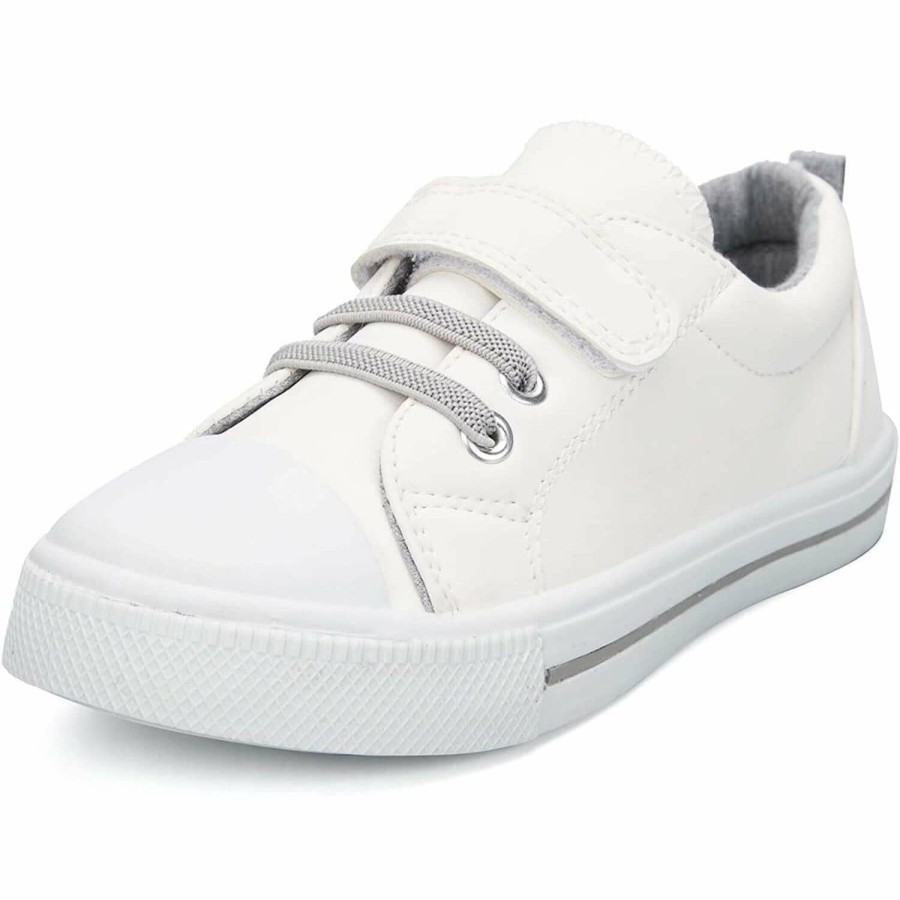 Kids my soft | Single Hook And Loop Sneakers White/Black/Grey