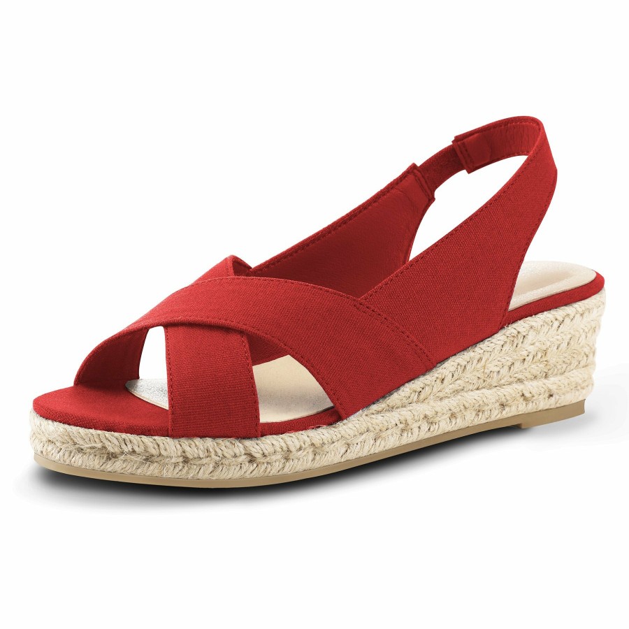 Women my soft Wedge Sandals | Chic And Versatile Cross Elastic Wedge Sandals