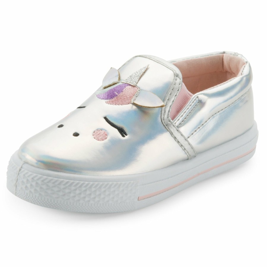 Kids my soft | Silver Unicorn Slip-On Espadrilles