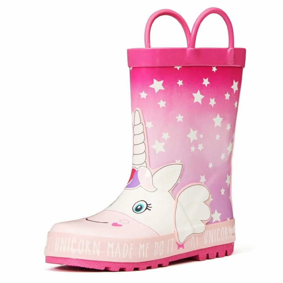 Kids my soft | Fantasy Unicorn Kids Rain Boots-Pink