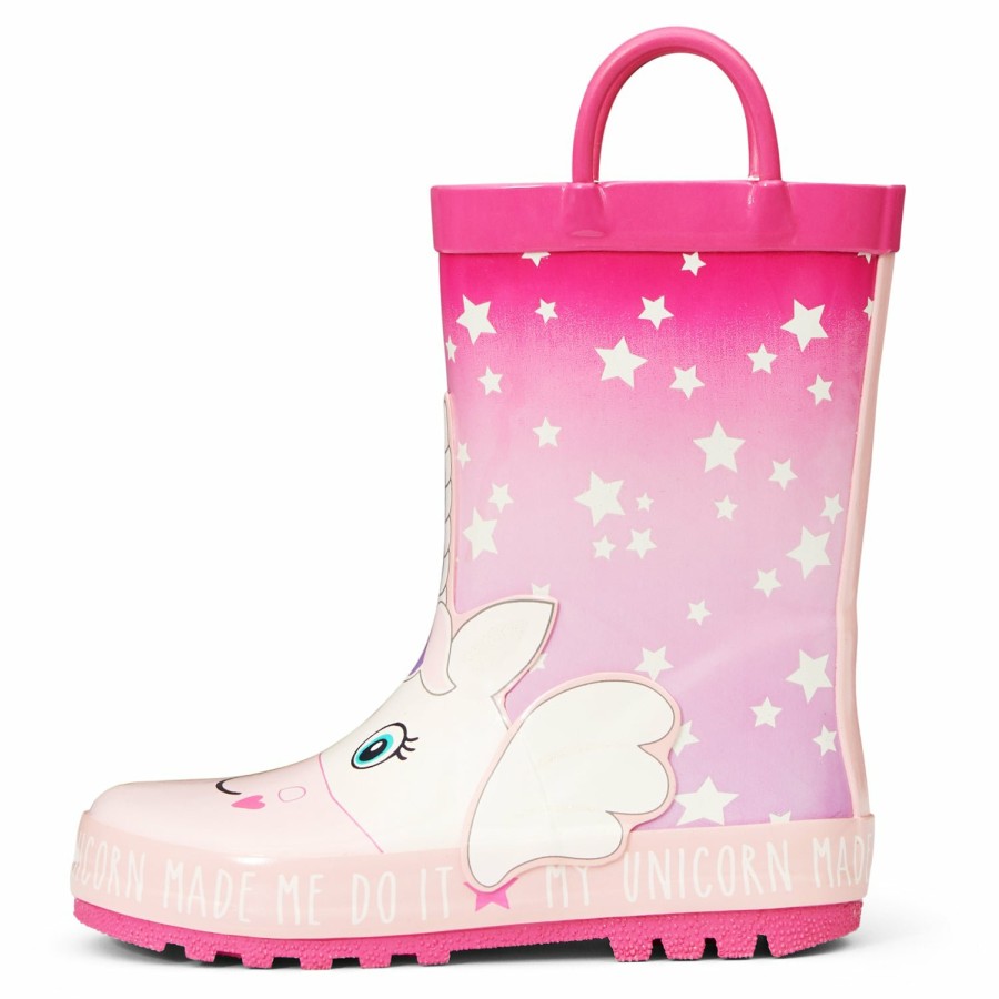 Kids my soft | Fantasy Unicorn Kids Rain Boots-Pink