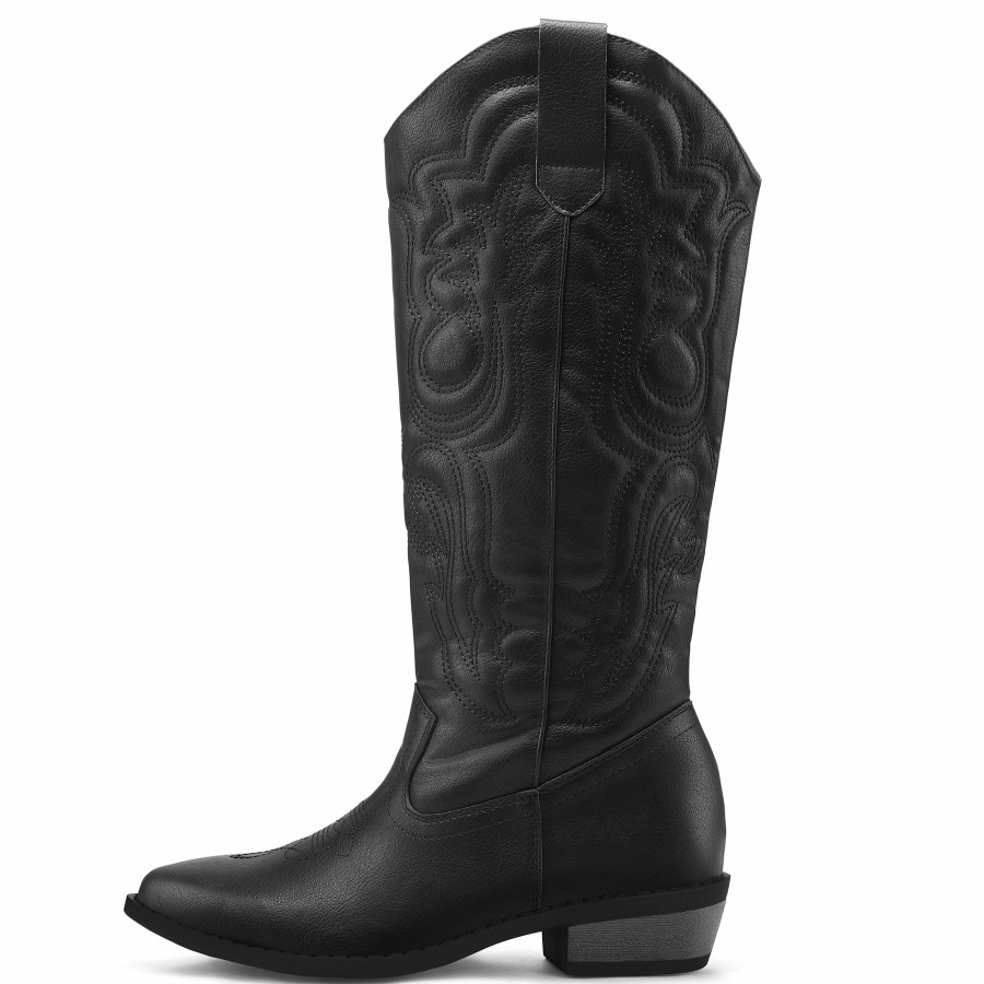 Women my soft Cowboy & Cowgirl Boots | Embroidered Western Pointed Toe Knee High Cowboy Boots