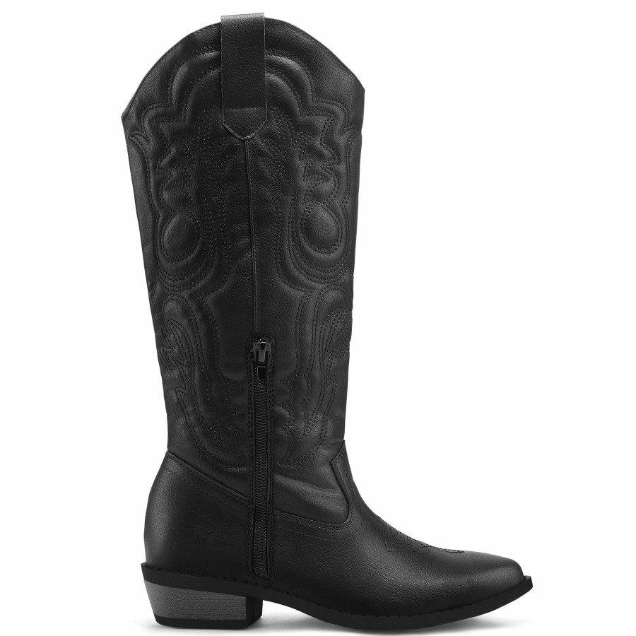 Women my soft Cowboy & Cowgirl Boots | Embroidered Western Pointed Toe Knee High Cowboy Boots