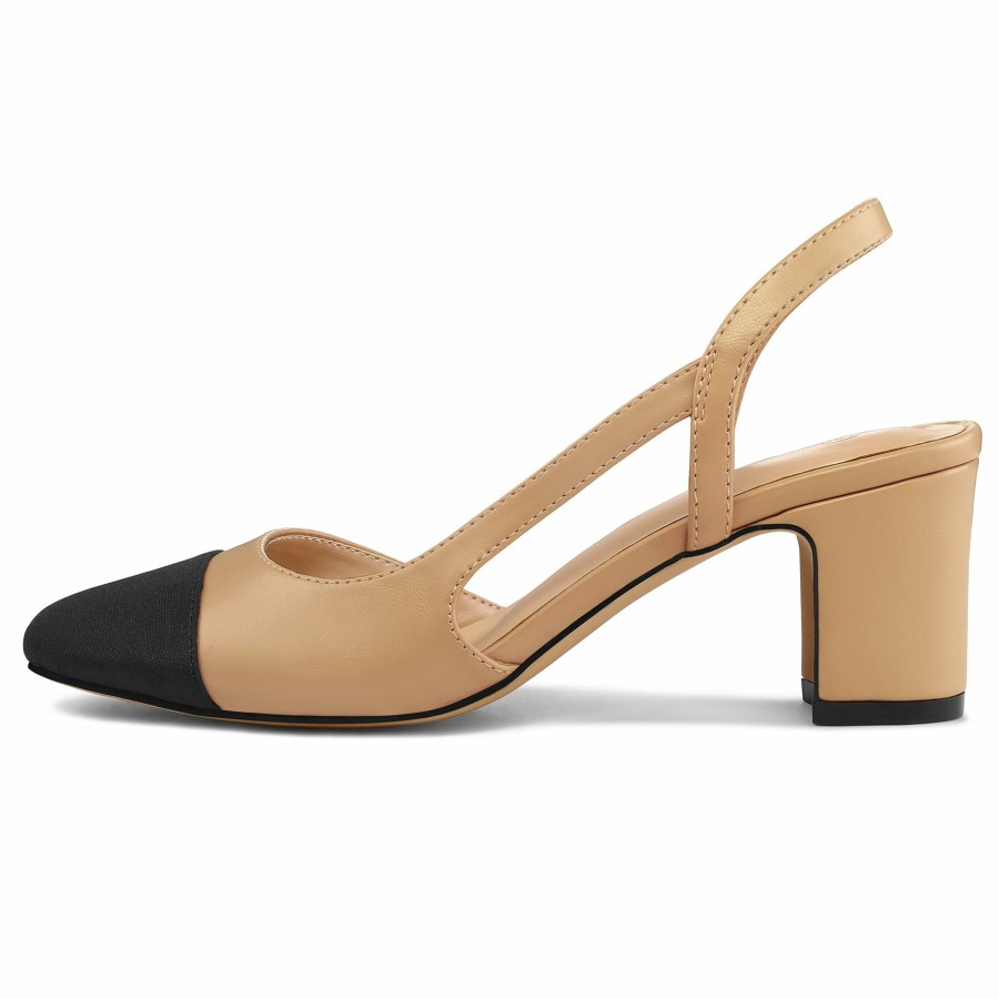 Women my soft Dress Heels | Slingback Chunky Heel Dress Shoes