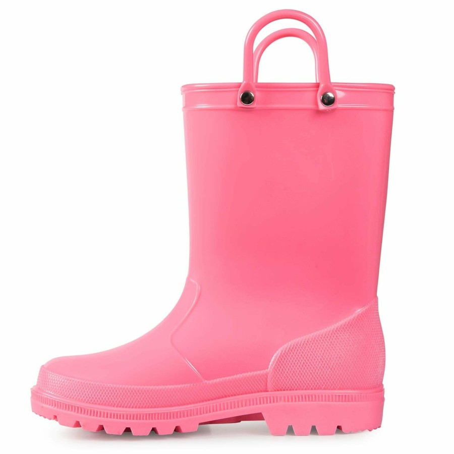 Kids my soft | Solid Color Easy-On Handle Rubber Rain Boots