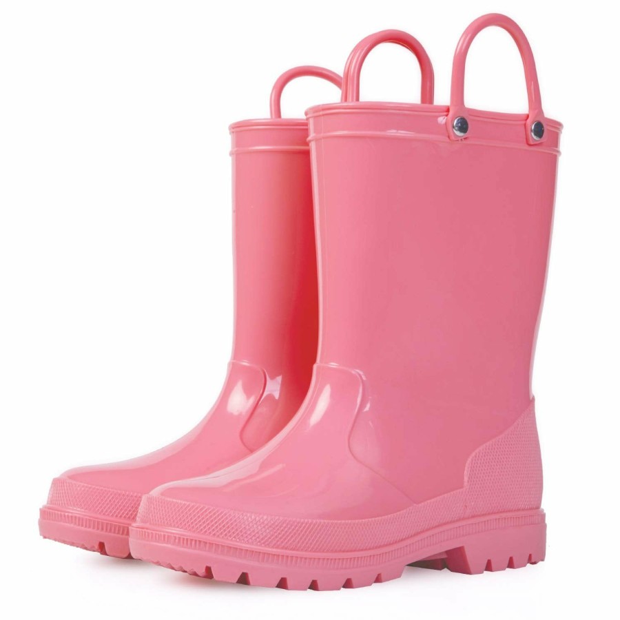 Kids my soft | Solid Color Easy-On Handle Rubber Rain Boots