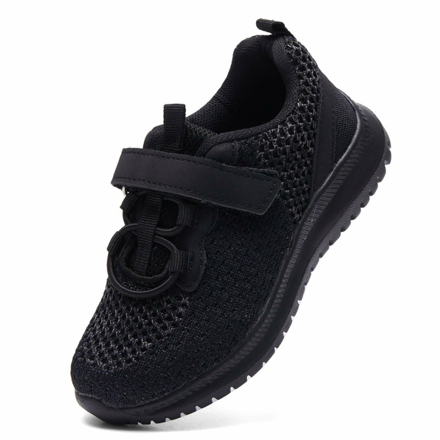 Kids my soft | Black Mesh Breathable Lightweight Tennis Sneakers