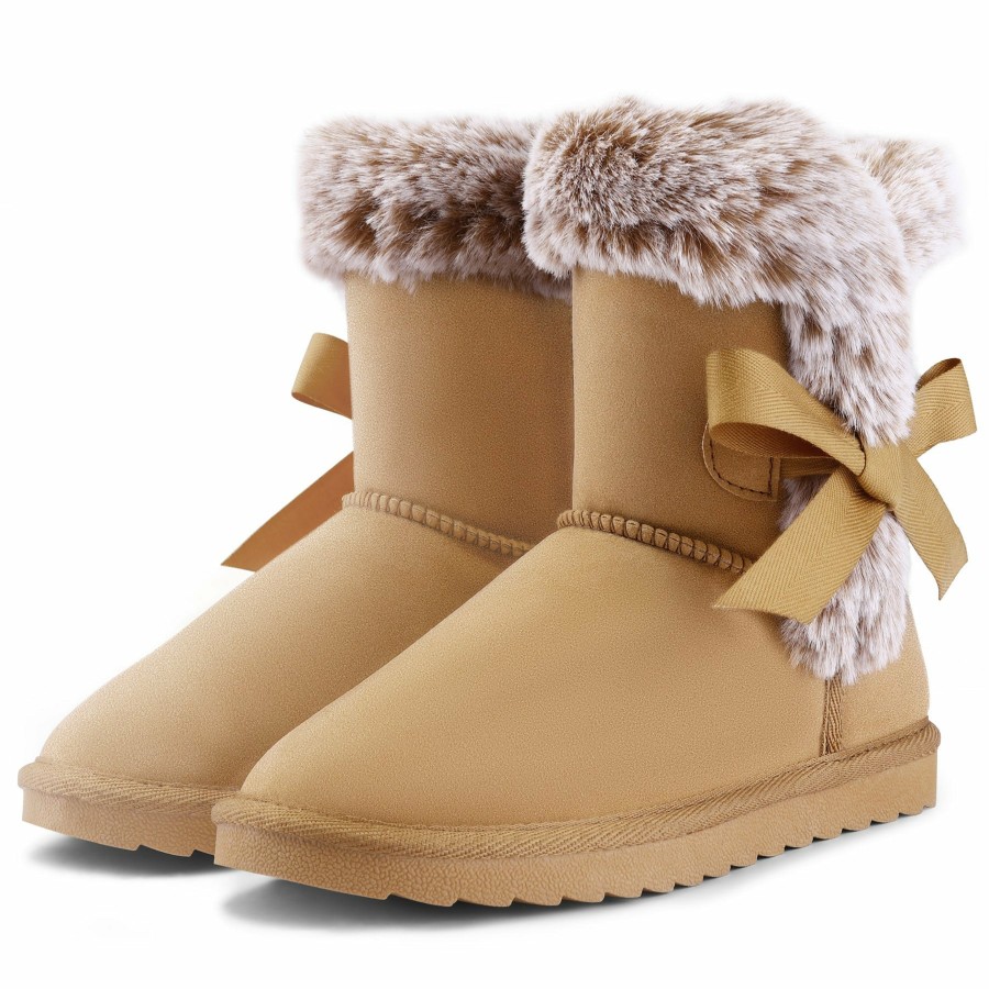 Kids my soft | Bow Tie Warm Fur Lined Snow Boots