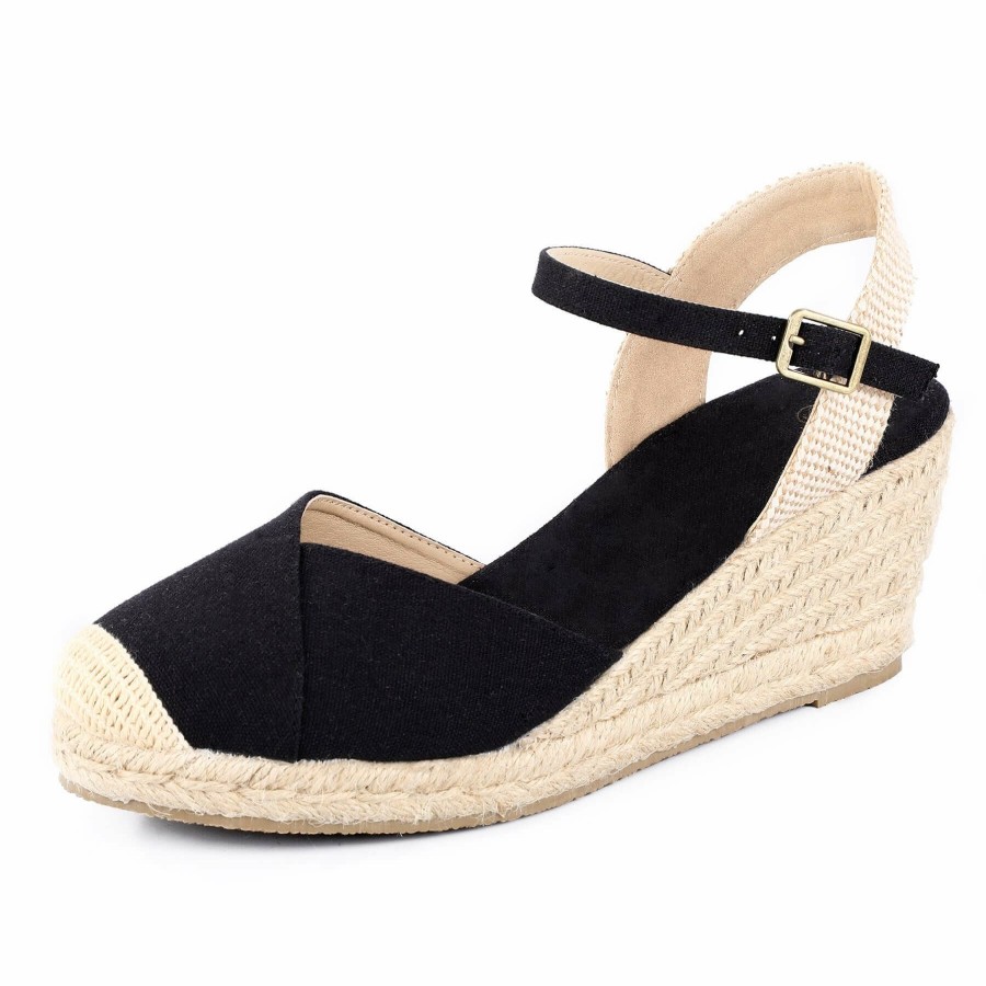 Women my soft Wedge Sandals | Comfort Closed Toe Espadrilles Wedge Sandals