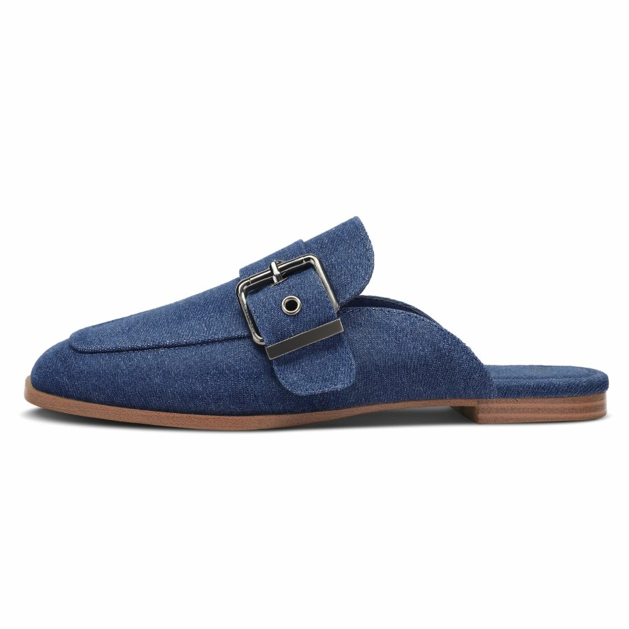 Women my soft | Square Toe Slides Backless Mules