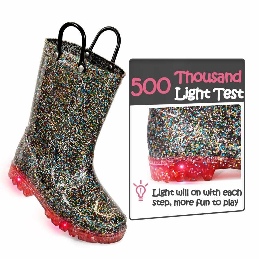 Kids my soft | Glitter Easy-On Handle Kids Rain Boots