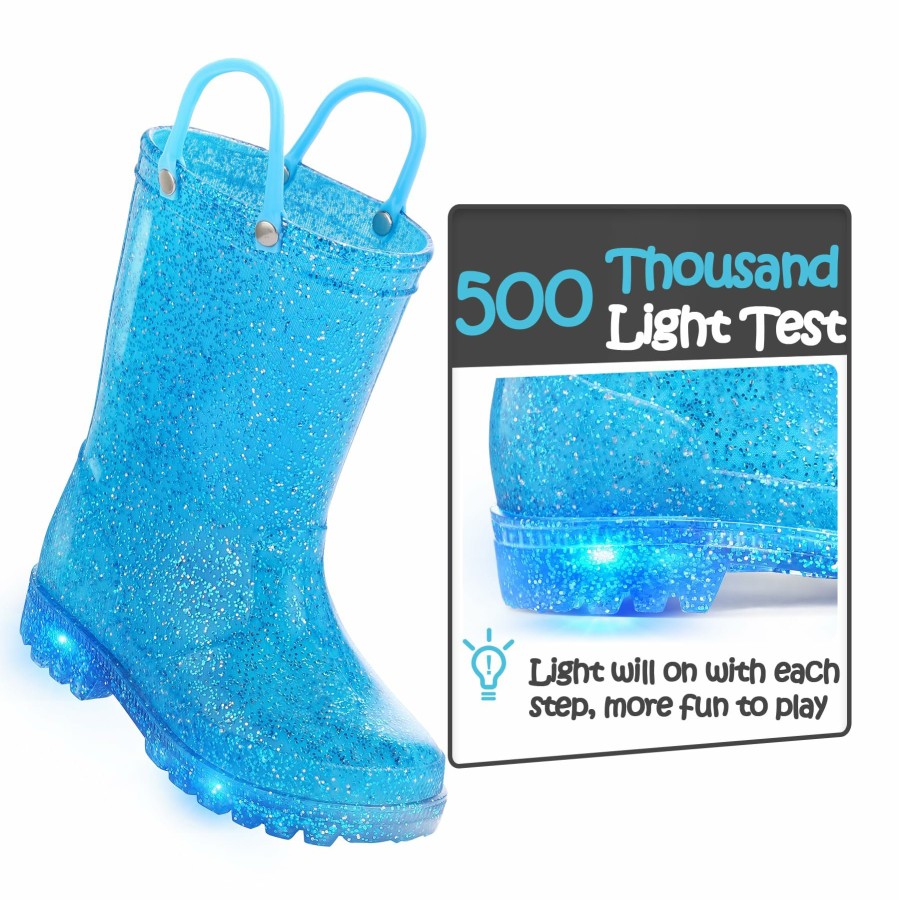 Kids my soft | Glitter Easy-On Handle Kids Rain Boots